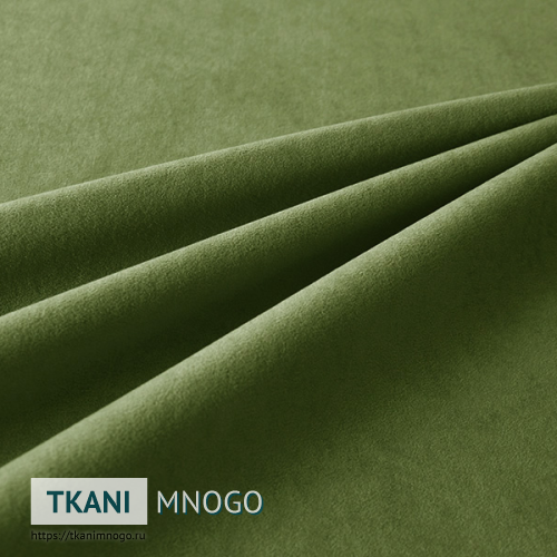 Фото материала велюра “054” (однотонный зеленый)