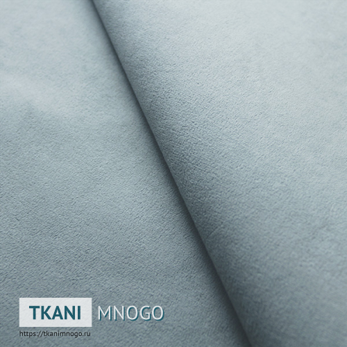 Фото фактуры велюра “RS-42” (однотонный белый, голубой)