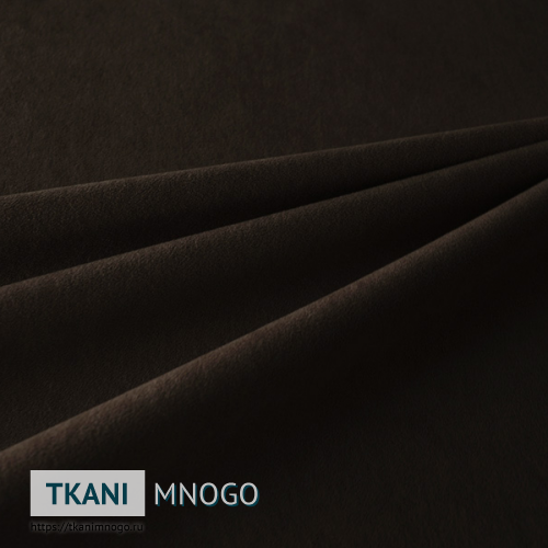 Фото ткани велюра “Lion-17” (однотонный коричневый)