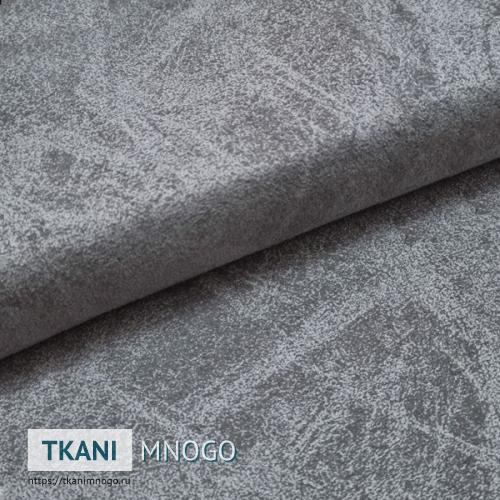 Фото материала 33(арт.) - серый однотонный. Производитель Китай. Замша - внешний вид.